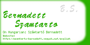 bernadett szamtarto business card